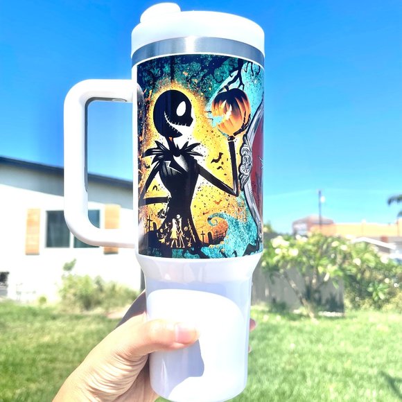 Custom made Disney Nightmare before Christmas Tumbler Brand New 40 oz double wal - Picture 6 of 7